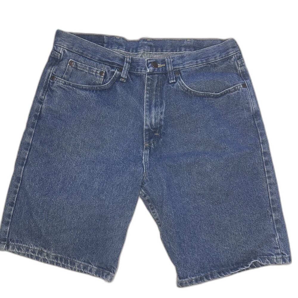 Mens vtg Wrangler relaxed fit medium wash denim shorts sz 34